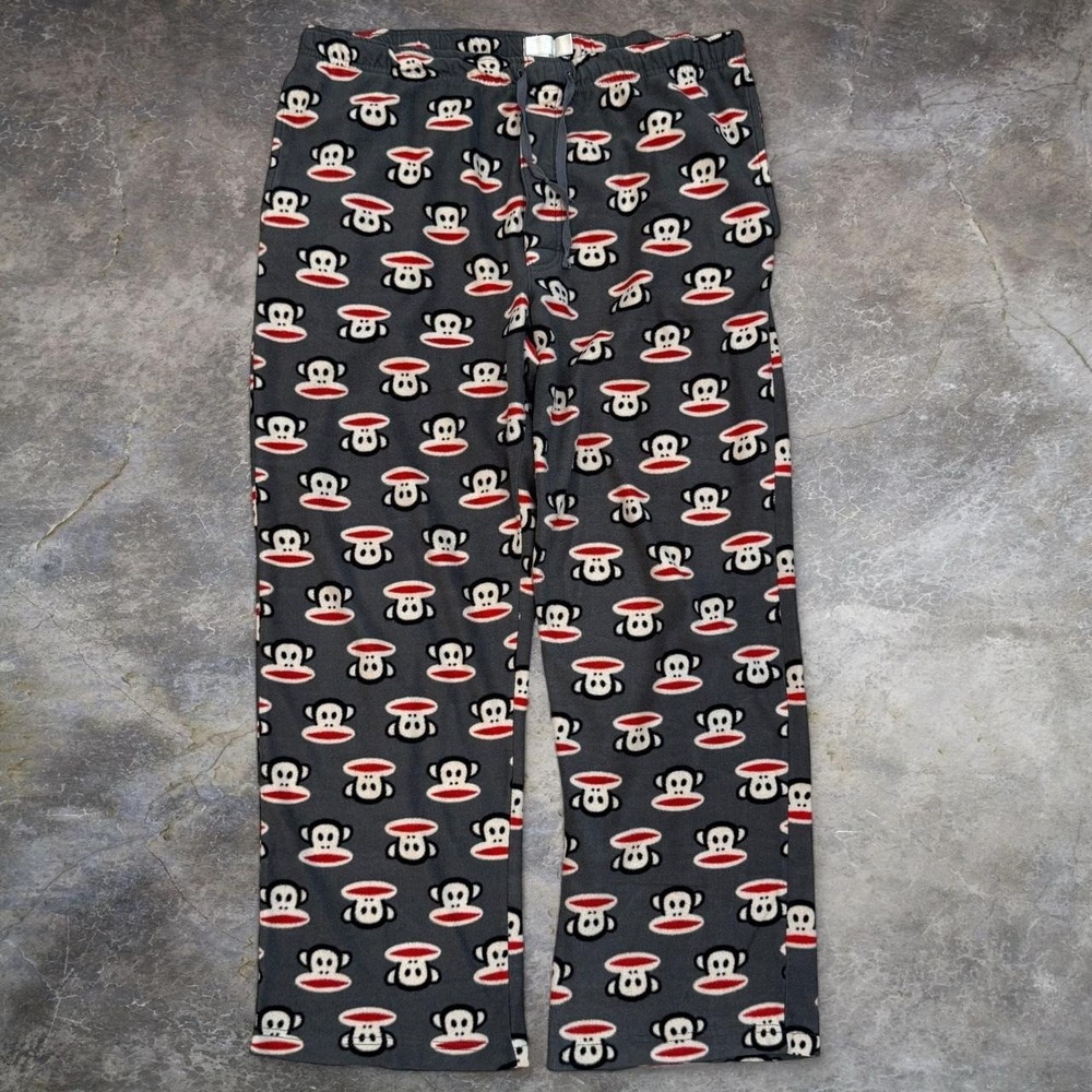 Vintage 2000s Paul Frank Monkey AOP Pajama Pants Adult Size 35x28 Y2K VTG